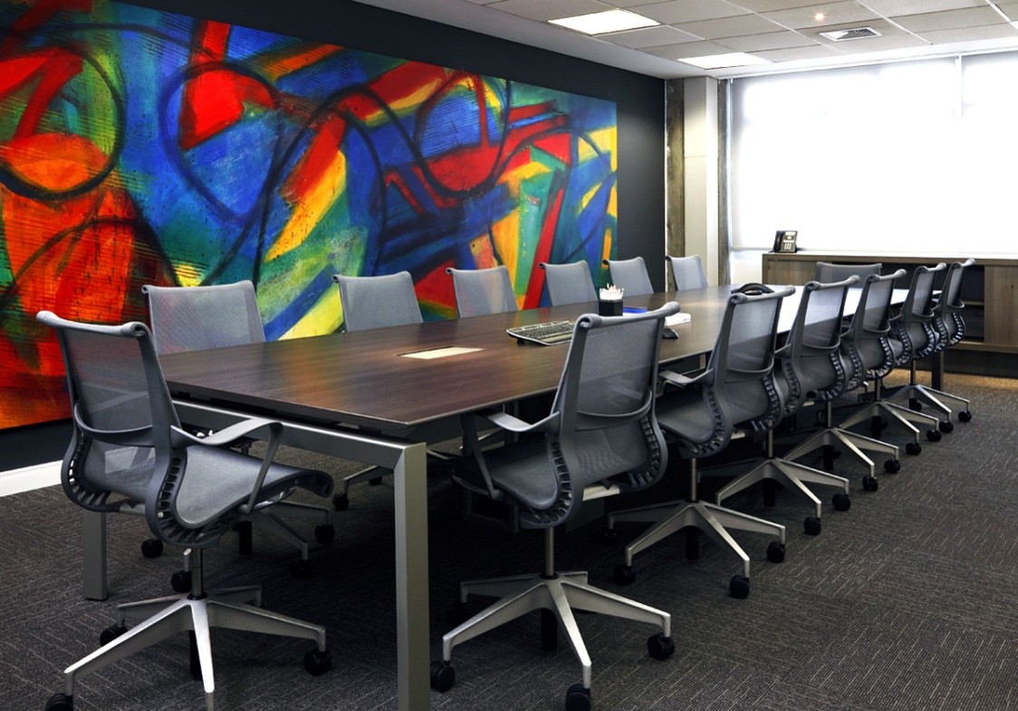 Obra em sala de reuniões — , 